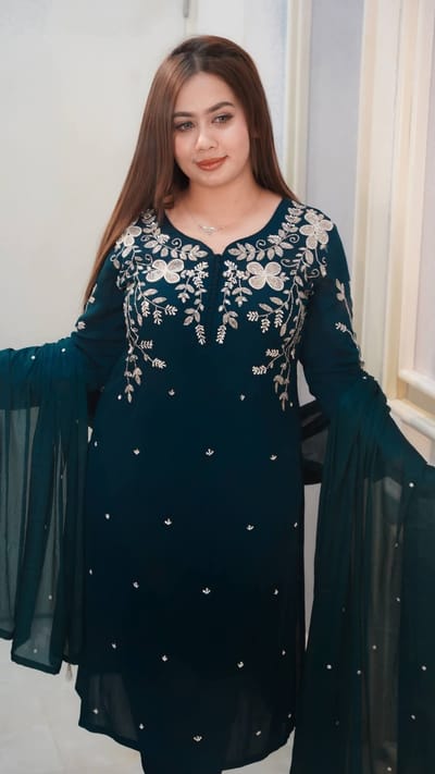 Rayon cotton dress full set Embroidery_img_0