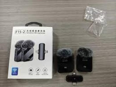 F11-2 Wireless Microphone Connector 3 in 1 Hands Free Reporting Wireless Lapel Microphone for Mobile Phone Street Interview_img_4
