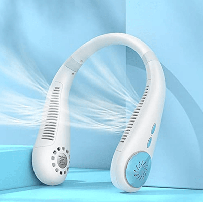 USB Rechargeable Portable Mini Bladeless Neck Fan Neck Cooler_img_2