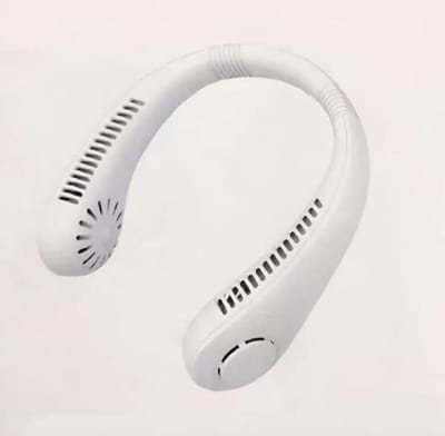 USB Rechargeable Portable Mini Bladeless Neck Fan Neck Cooler_img_1