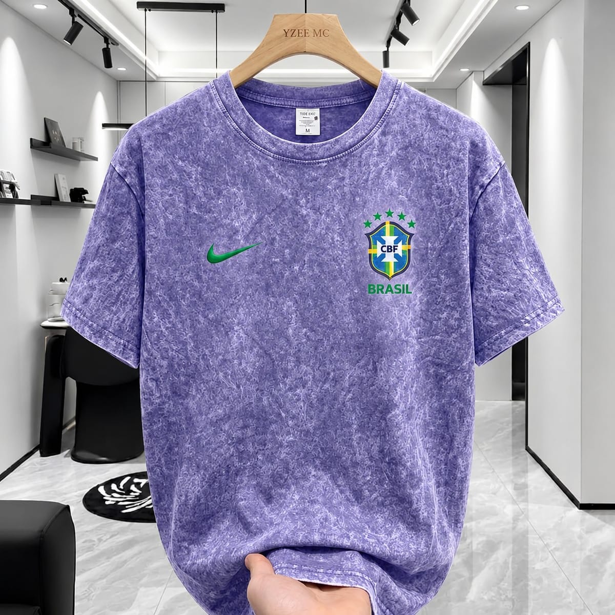 ACID WASH DROP SHOULDER T-SHIRT