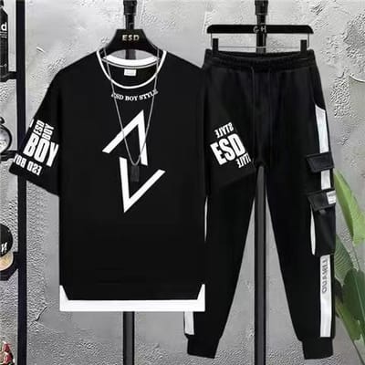 Half Sleeve T-Shirt & Trouser Set_img_3
