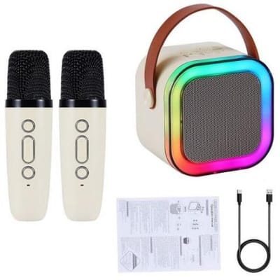 K12 RGB Karaoke Bluetooth Speaker with Two Microphone_img_1