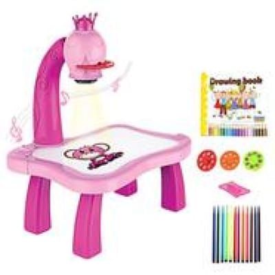 Little Hands Drawing Projector Table for Kids, Trace and Draw Projector Toy with Light_img_2