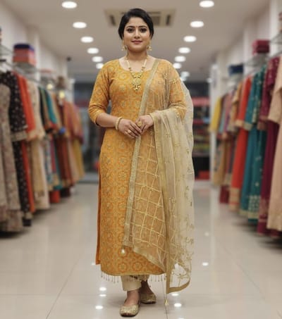 রেডিমেড জর্জেট এমব্রয়ডারি পার্টি ড্রেস_img_3