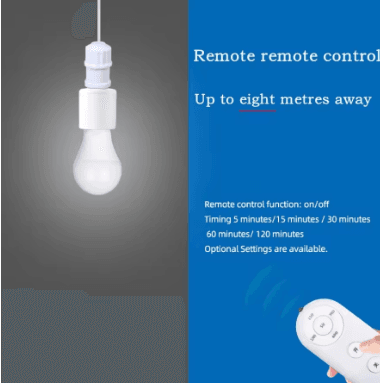 E27 Switch Lamp Holder with English Remote Control_img_2